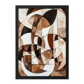 Abstract Wall Art, Geometric Print, Neutral Colors, Modern Art, Circle Design, Contemporary Artwork, Home Decor, Framed Wall Art - Tawshia